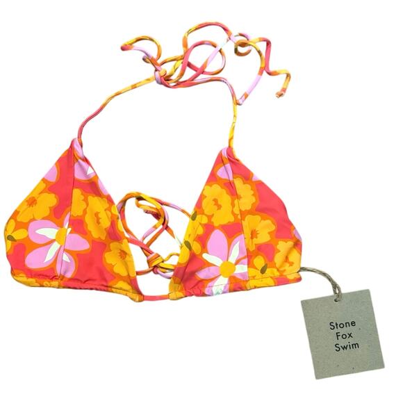 NWT Stone Fox Tropez Bikini Top in Lei Lei Size XL - Picture 2 of 5